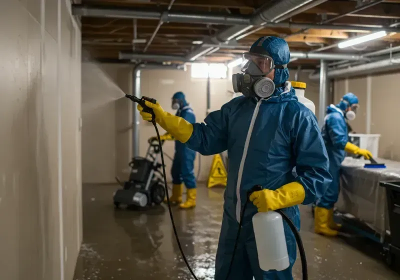 Basement Sanitization and Antimicrobial Treatment process in Houston, TX